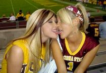 Beautiful wife kissing my